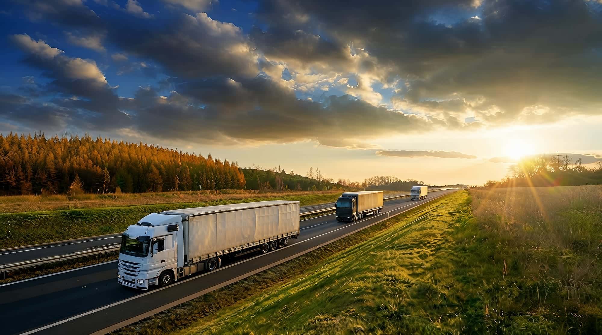 Vehicles travelling on a highway